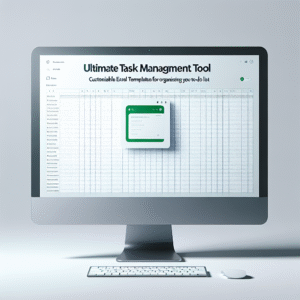 Ultimate Task Management Tool - Customizable Excel Template for Organizing your To-Do List